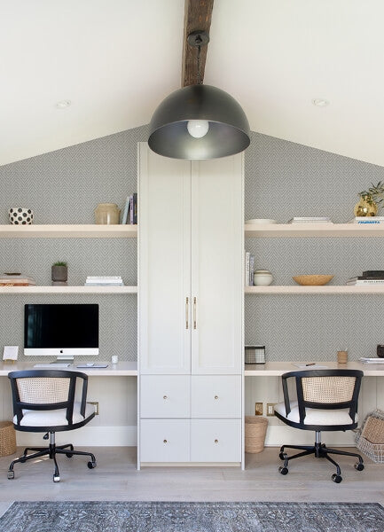 Glynn Grey Chevron Wallpaper