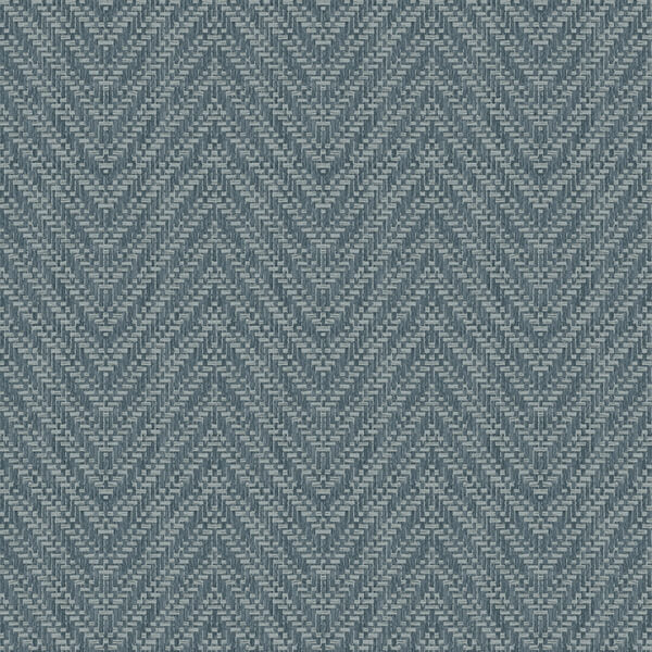 Glynn Teal Chevron Wallpaper