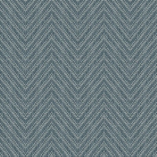 Glynn Teal Chevron Wallpaper