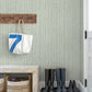 Simon Green Woven Texture Wallpaper