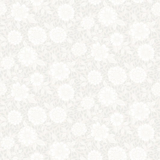 Lizette Light Grey Charming Floral Wallpaper