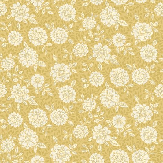 Lizette Mustard Charming Floral Wallpaper