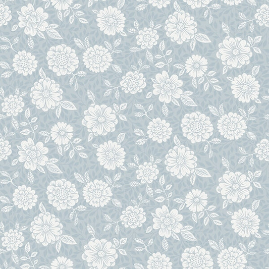 Lizette Light Blue Charming Floral Wallpaper