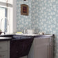 Lizette Light Blue Charming Floral Wallpaper