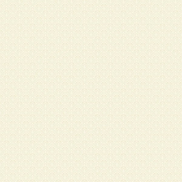 Athena Cream Scalloped Botanical Wallpaper