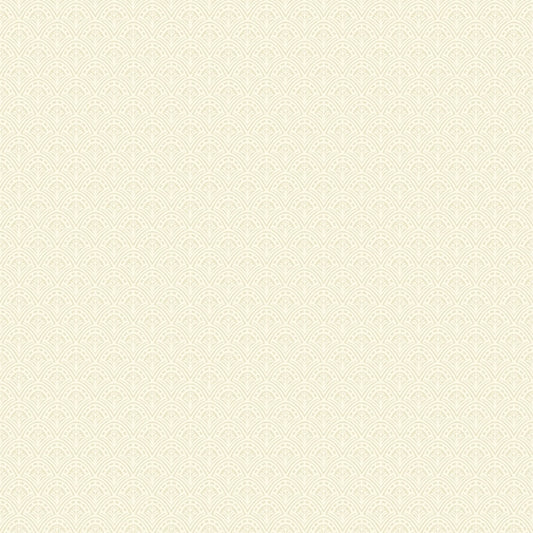 Athena Cream Scalloped Botanical Wallpaper