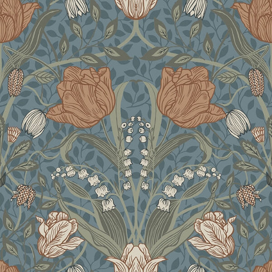 Fillippa Blue Tulip Wallpaper