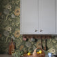 Anemone Green Floral Wallpaper