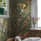 Anemone Green Floral Wallpaper