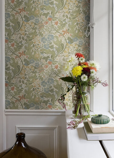 Elise Cream Nouveau Gardens Wallpaper