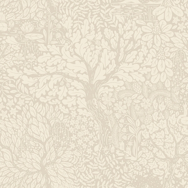 Olle Taupe Forest Sanctuary Wallpaper