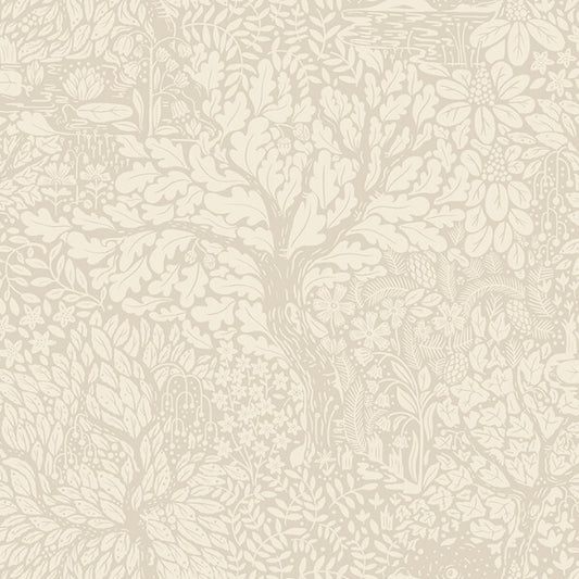 Olle Taupe Forest Sanctuary Wallpaper