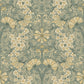 Ojvind Sea Green Floral Ogee Wallpaper