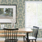 Ojvind Light Blue Floral Ogee Wallpaper