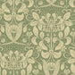 Berit Green Floral Crest Wallpaper