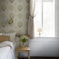 Elda Olive Delicate Daisies Wallpaper