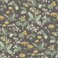 Magdalena Charcoal Dandelion Wallpaper