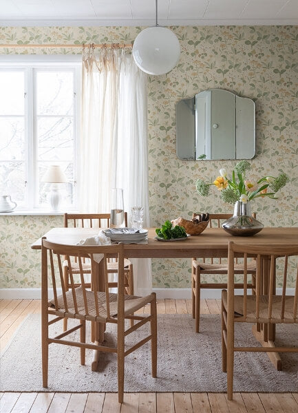 Magdalena Light Yellow Dandelion Wallpaper