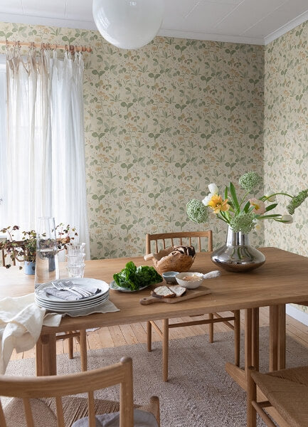 Magdalena Light Yellow Dandelion Wallpaper
