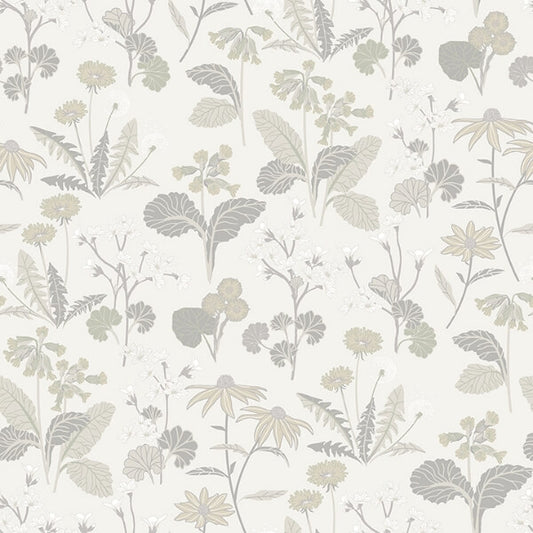 Magdalena Light Grey Dandelion Wallpaper