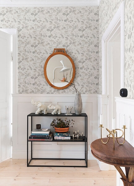 Magdalena Light Grey Dandelion Wallpaper