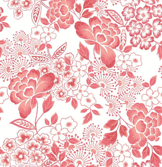 Irina Coral Floral Blooms Wallpaper