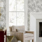 Irina Grey Floral Blooms Wallpaper