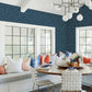 Alorah Navy Wave Wallpaper