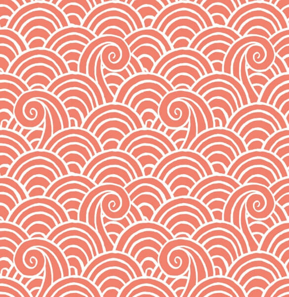 Alorah Coral Wave Wallpaper