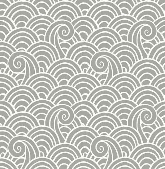 Alorah Grey Wave Wallpaper