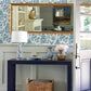 Helaine Blue Pagoda Wallpaper