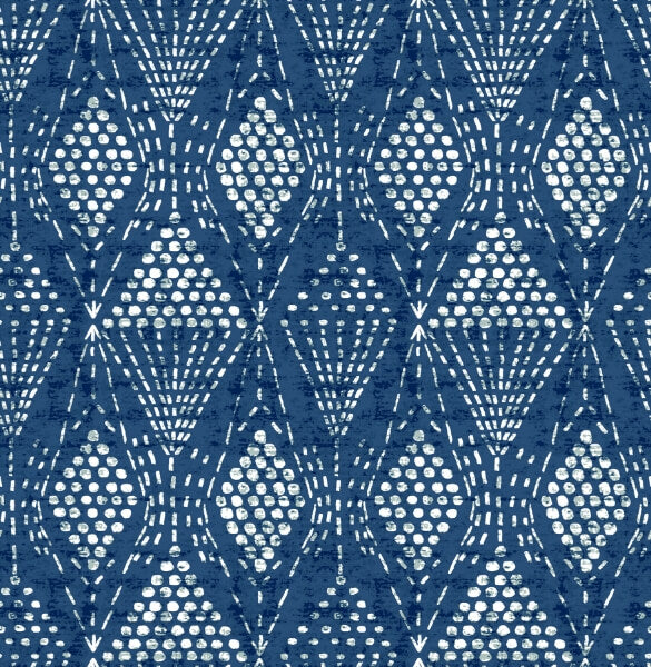 Grady Blue Dotted Geometric Wallpaper