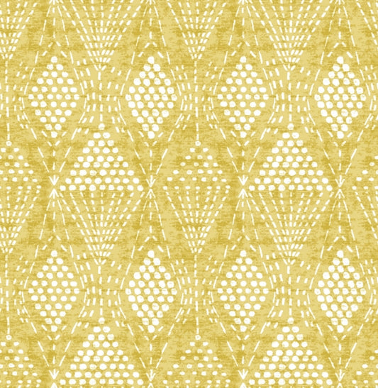 Grady Yellow Dotted Geometric Wallpaper