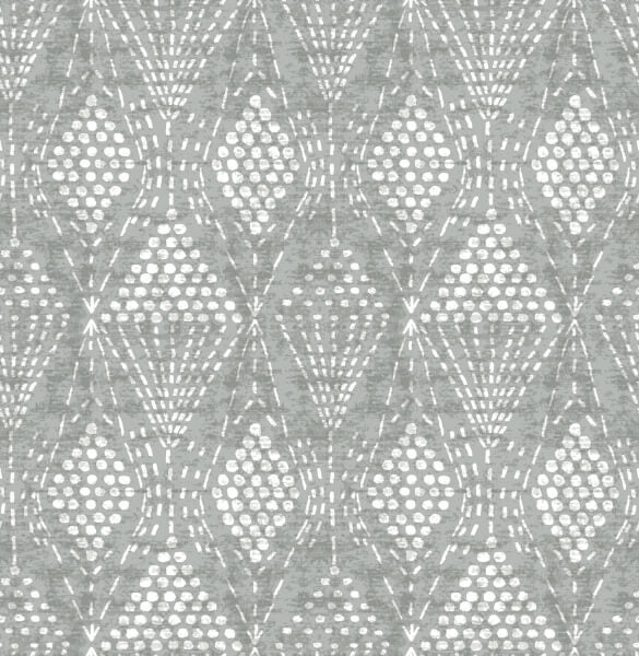 Grady Grey Dotted Geometric Wallpaper