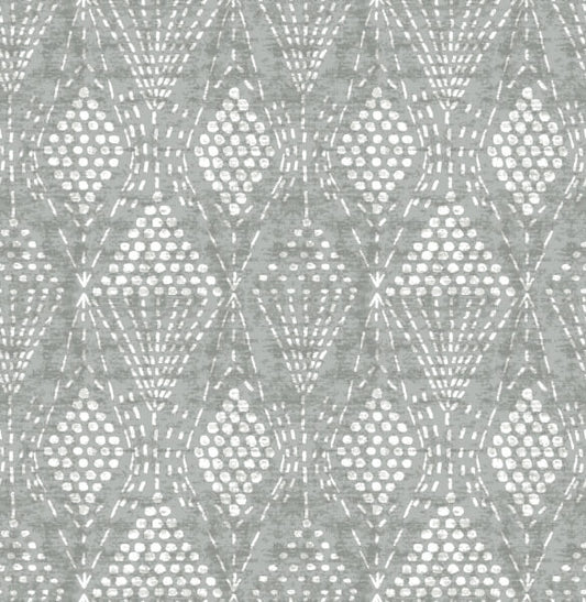 Grady Grey Dotted Geometric Wallpaper