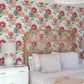 Essie Pink Painterly Floral Wallpaper