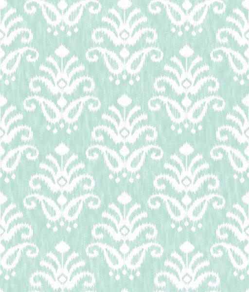 Keaton Aqua Medallion Wallpaper