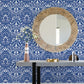 Marni Blue Fruit Damask Wallpaper