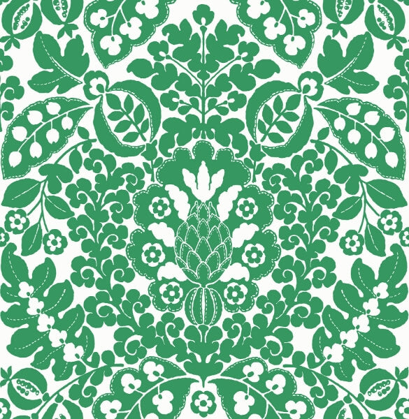 Marni Green Fruit Damask Wallpaper
