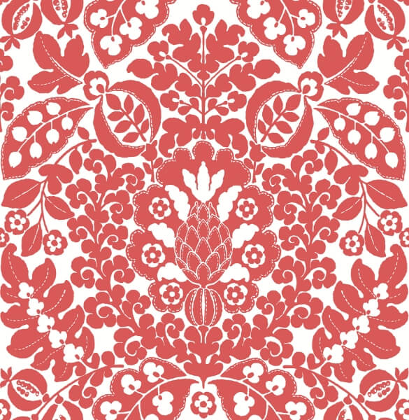 Marni Red Fruit Damask Wallpaper