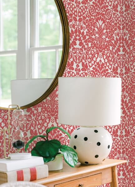 Marni Red Fruit Damask Wallpaper