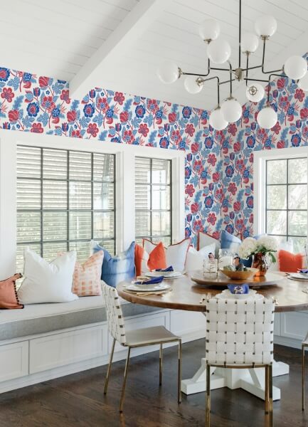 Jana Red Jacobean Wallpaper