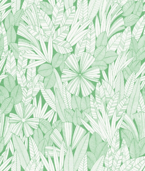 Bannon Green Leaves Wallpaper