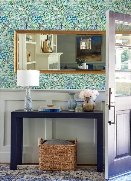 Chilton Blue Wildflowers Wallpaper