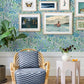 Chilton Blue Wildflowers Wallpaper