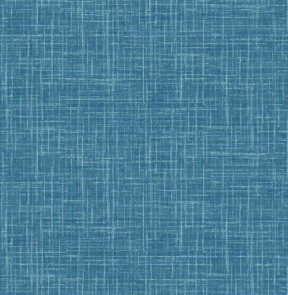 Emerson Teal Faux Linen Wallpaper