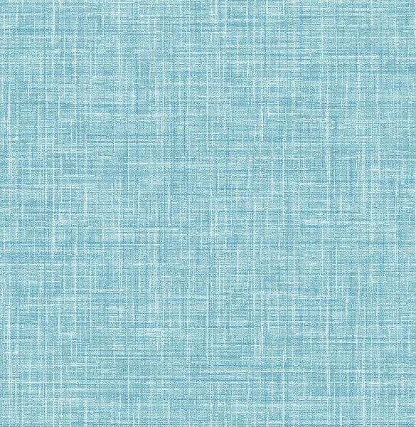 Emerson Light Blue Faux Linen Wallpaper