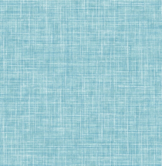 Emerson Light Blue Faux Linen Wallpaper