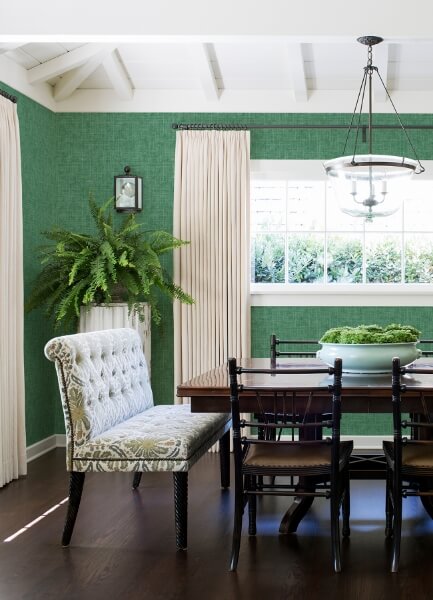 Emerson Green Faux Linen Wallpaper