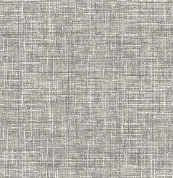 Emerson Grey Faux Linen Wallpaper